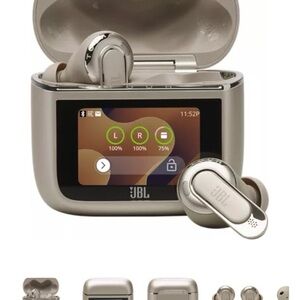 JBL True Wireless Earbuds with Touchscreen Case - Taupe